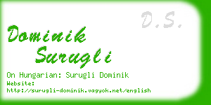 dominik surugli business card